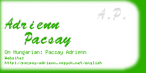 adrienn pacsay business card
